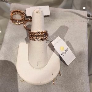 Kendra Scott Rose Gold Ring Set (Size 6) Karis